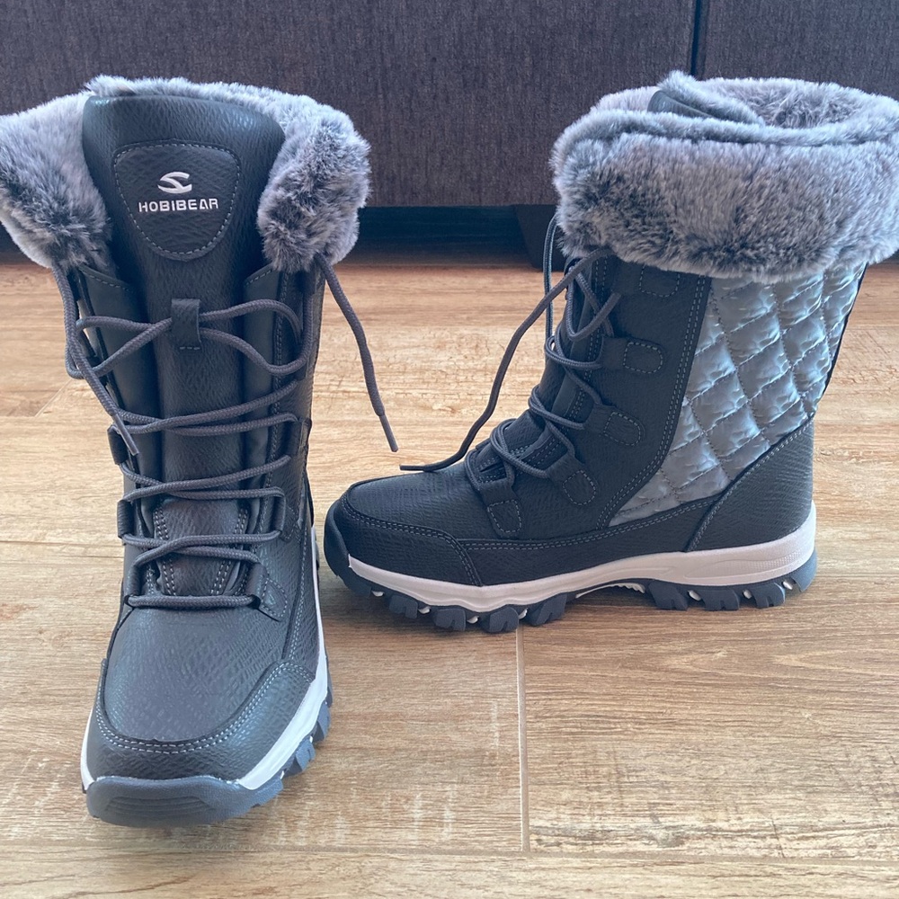 Hobibear Women's Gray Winter Boots